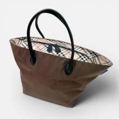 BURBERRY BLUE LABEL 舟形トート ノバチェック ブラウン - メルカリ