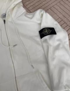 STONE ISLAND ジップアップパーカー ホワイト M@22