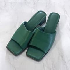 GU カラーミュール サンダル グリーン 緑 ローヒール3.8cm XL25cmのサムネイル