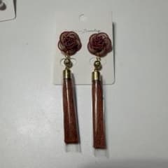 ハンドメイド 水引きピアス タッセル付きのサムネイル