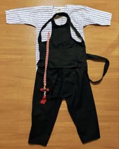 子ども　夏祭り　4点セット　鯉口　腹掛　股引　たすき鈴（赤紐）のサムネイル