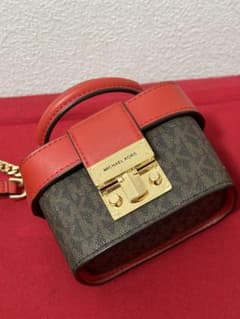 MICHAEL KORS バニティ ショルダーバッグ ブラウン レッドのサムネイル
