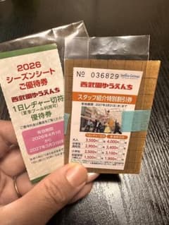 西武園ゆうえんち割引き券 優待券セット - メルカリ