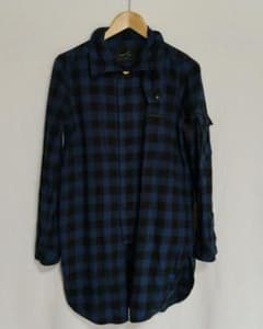 HYSTERIC GLAMOUR 체크 셔츠 원피스 긴팔 중고