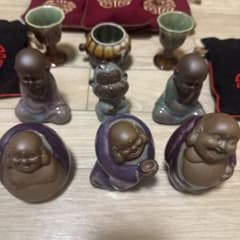 陶器 布袋様 縁起物 置物 ＃備前焼 骨董品 古物 小坊主 - メルカリ