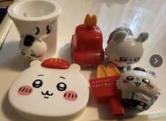Chiikawa Goods Set: McDonald's, Kura Sushi, and Ichiban Kuji (lottery prizes) - Total of 9 items.