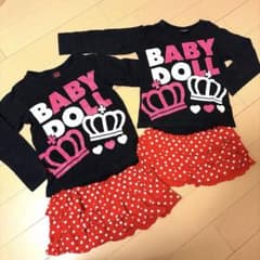 110センチ、120センチ 夏冬姉妹お揃い　ディズニーコーデ　ミニーちゃんのサムネイル