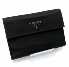 PRADA 三つ折り財布 ブラック - メルカリ