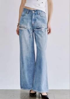 ジョゼムーン 新品タグ付きLAYERED LIKE DENIM PANTS　38 ジョゼムーン 新品タグ付きLAYERED LIKE DENIM PANTS 38 - メルカリ