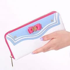 大人気♡セーラームン風♡可愛い長財布 ♡白×ピンクのサムネイル