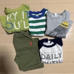 キッズ服 長袖トップス ズボン100cm 5点セットのサムネイル