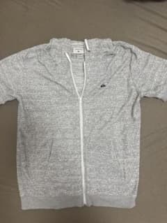 QUIKSILVER 半袖 ジップアップパーカー グレー XLのサムネイル