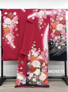 emo★胴抜き仕立て＋仮絵羽■刺繍◆付下げ■唐花宝相華SP2-9 振袖 仮絵羽 正絹 未仕立て品 八掛付き MOK575 - メルカリ