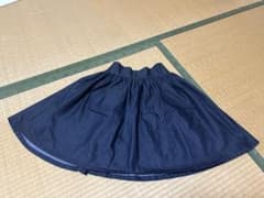 ネイビー フレアスカート ウエストバンド付きのサムネイル