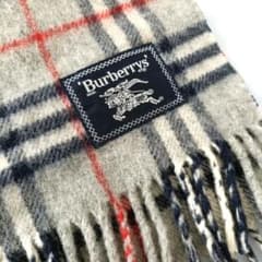 Burberrys ウール ひざ掛け マフラー ノバチェックロゴ刺繍 美品