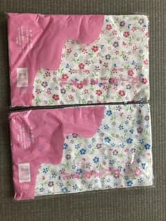 ガーゼバスタオル 花柄 綿100% 2枚 ガーゼ手拭い2枚　セットのサムネイル