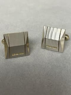 カフスボタン　ヴィンテージメンズアクセゴールド　シンプル　フォーマルアンティークのサムネイル