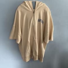 GAP 1969 半袖 ジップアップパーカー ベージュのサムネイル
