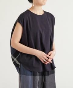 BEARDSLEY ビアズリー リネン ビッグ チェック コクーン カットソー