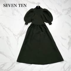 人気✨SEVEN TEN セブンテン ボリュームスリーブニットドレス Aライン