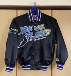 ★美品！スターター MLBタンパベイ・デビルレイズナイロンスタジャンM ☆美品！スターター MLBタンパベイ・デビルレイズナイロンスタジャンM
