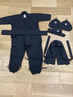 キッズ忍者服、手甲、はちまき、頭巾110-120のサムネイル