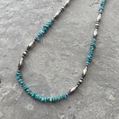 343小粒天然ターコイズとSV925製ナバホパールオリジナルデザイン