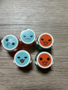 太鼓の達人顔キャラクター 小型 置物　赤、青　セット　5点のサムネイル