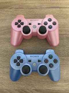 PS3 純正 コントローラー 2個セット ピンク 水色のサムネイル