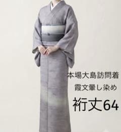 正絹本場染大島紬　フラワーガーデン　⑩(訪問着、黒留袖、袋帯なども出品) 正絹本場大島紬訪問着 霞文 暈し染め ①( 黒留袖、袋帯なども出品