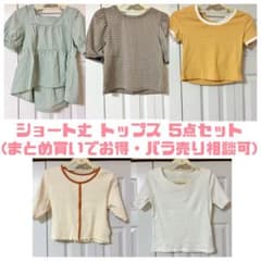 【期間限定お値下げ中+まとめ買いでお得】春夏　半袖 トップス 5点セットのサムネイル