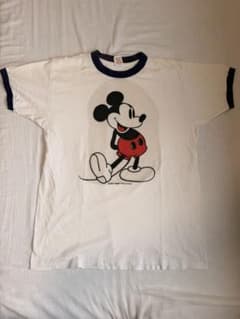 80〜90s ヴィンテージ ミッキーマウス リンガーTシャツ USA製のサムネイル