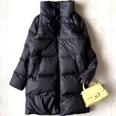 美品 ギャルリーヴィー 2way リバーシブル ダウンコート ブラック 