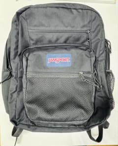 JANSPORT ブラックリュック メッシュポケット付きのサムネイル