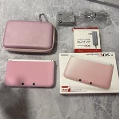 Nintendo 3DS LL ピンク×ホワイト 本体 ACアダプタ付きのサムネイル