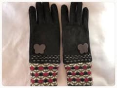 ANNA SUI ジャガードカフス ピッグレザー手袋のサムネイル