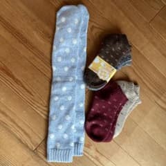 ドット柄と花柄のソックスセットのサムネイル