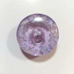 レジン ヘアゴム パープル パール風 - メルカリ