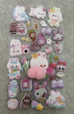 うさぎ　うるちゅるシール　マシュマロシール　お尻シール　おすそ分けのサムネイル