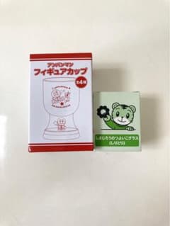 アンパンマンフィギュアカップ、しまじろうつよいこグラスセット売りのサムネイル
