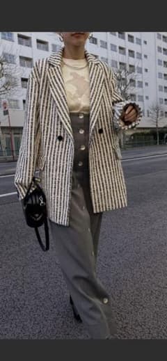 値下げ　GIOLICA STRIPE TWEED JACKETのサムネイル
