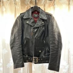 Schott 【改造品】 613SJH 34 ジャパンホースハイド ダブルジップ 