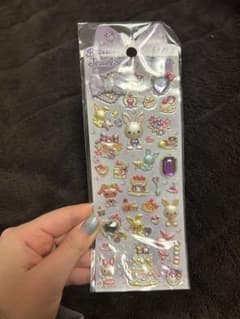 ウサギとケーキのシールシートのサムネイル