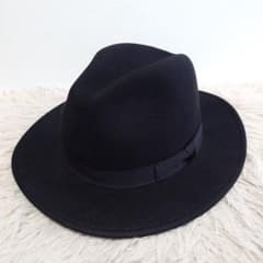 美品 Argill and Bute ウール 中折れ帽 ソフトハット ブラック
