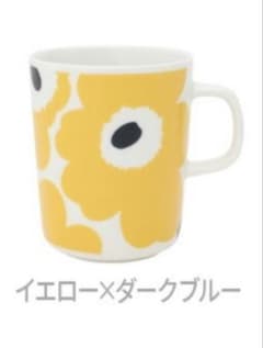 marimekko/マリメッコUnikko マグカップ イエロー×ダークブルーのサムネイル
