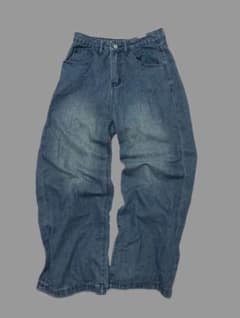 ワイド デニム パンツ ブルー y2k ストリート 00s 90sのサムネイル