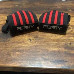 FERRY リストラップ ウエイトトレーニング 手首固定 (2枚組/赤色)のサムネイル