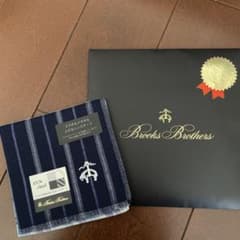 Brooks Brothers ネイビー ストライプ ハンカチ - メルカリ