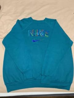NIKE 90s 銀タグ スウェット トレーナー ビック刺繍ロゴ 古着のサムネイル