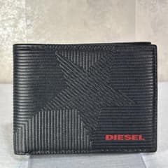 DIESEL ディーゼル 二つ折り財布 ブラック メンズ ロゴのサムネイル